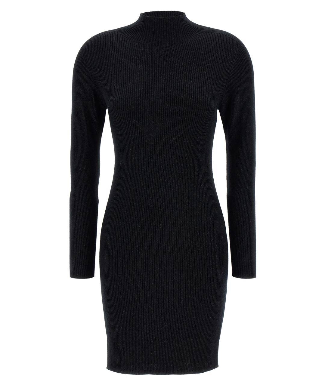 WEEKEND MAX MARA Черное шерстяное платье, фото 1