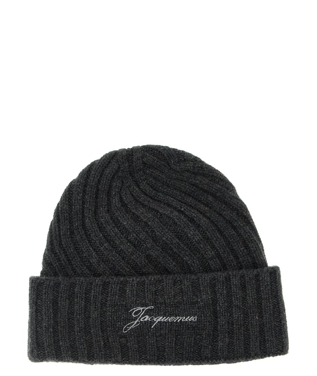 JACQUEMUS Серая кашемировая шапка, фото 1