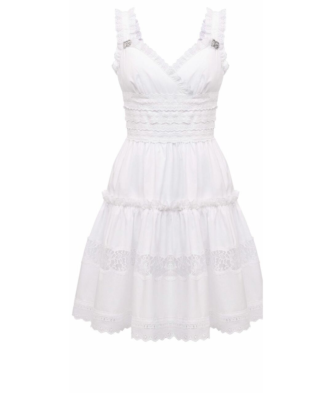 DOLCE&GABBANA Белое хлопковое платье, фото 1