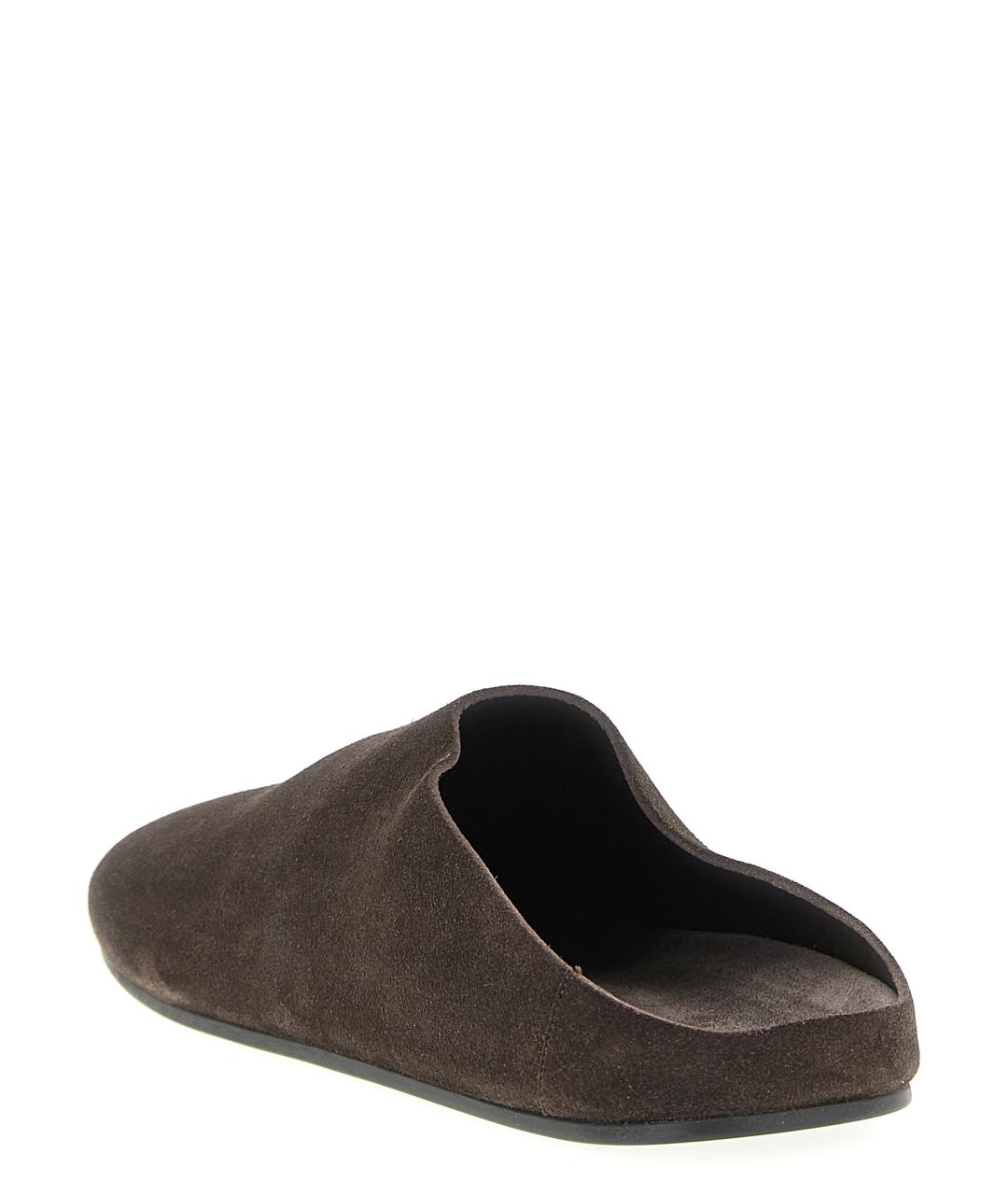 THE ROW Коричневые замшевые шлепанцы, фото 3