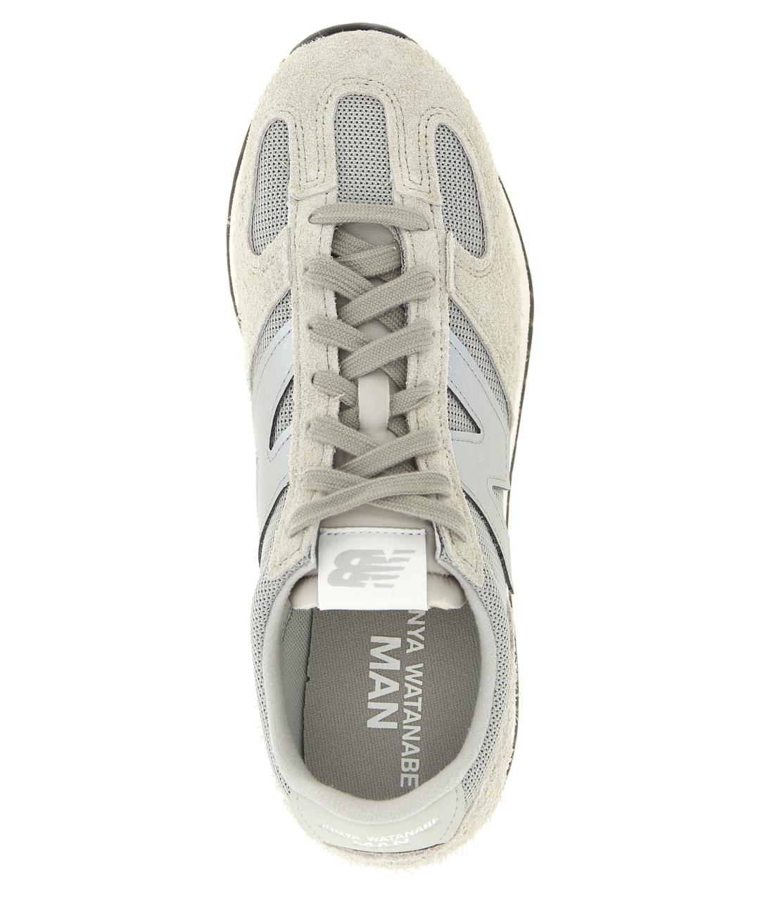 JUNYA WATANABE Серые кожаные низкие кроссовки / кеды, фото 4