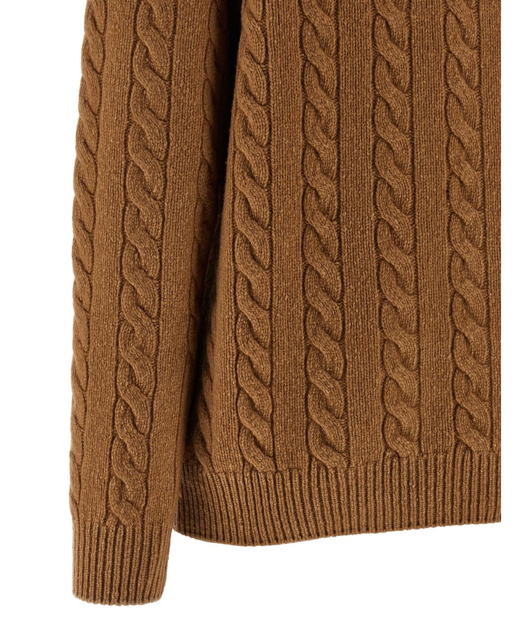 THE ROW Коричневый шерстяной кардиган, фото 4
