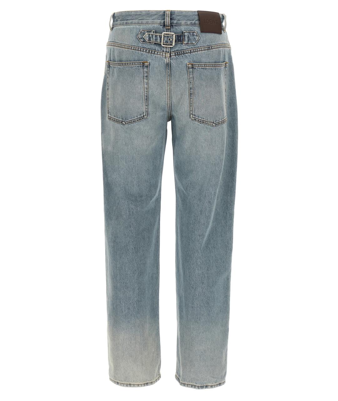 LOEWE Синие хлопковые прямые джинсы, фото 2