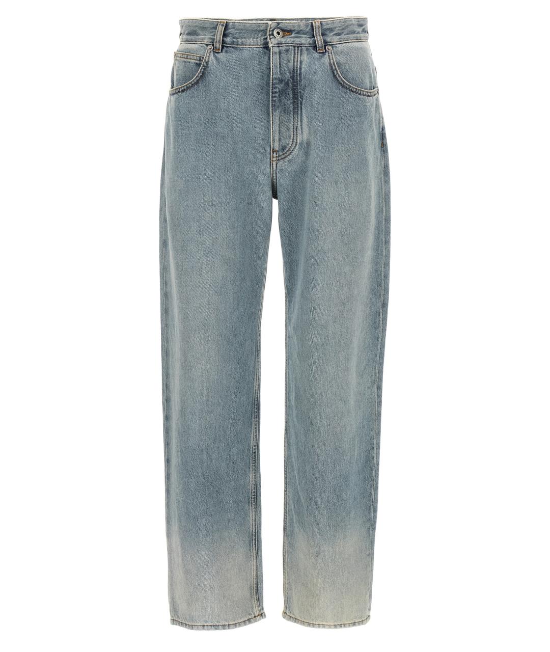 LOEWE Синие хлопковые прямые джинсы, фото 1
