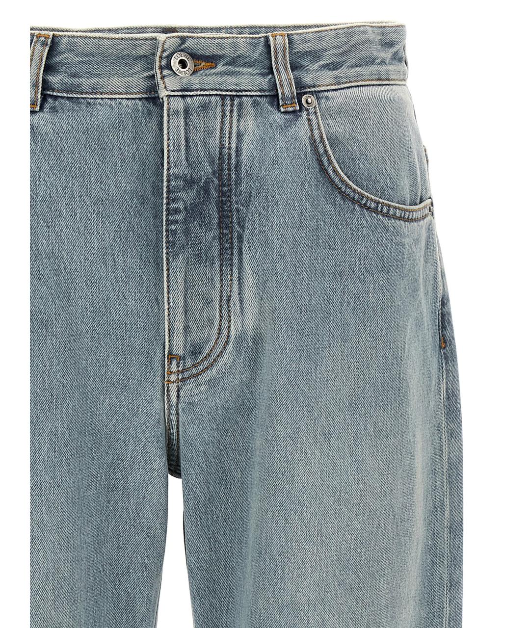 LOEWE Синие хлопковые прямые джинсы, фото 3