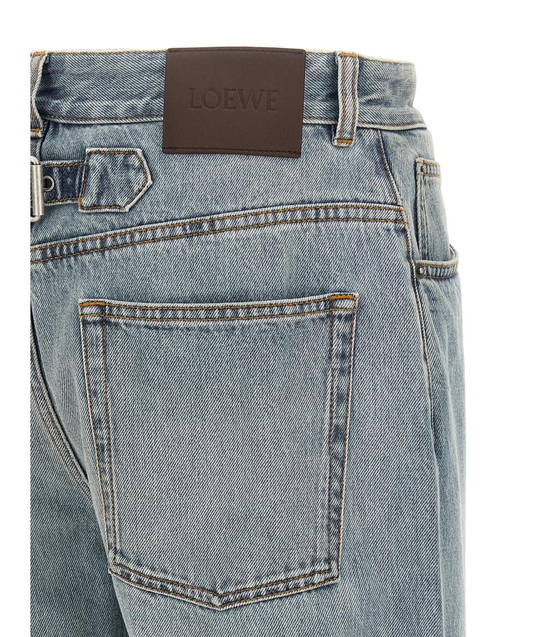LOEWE Синие хлопковые прямые джинсы, фото 4