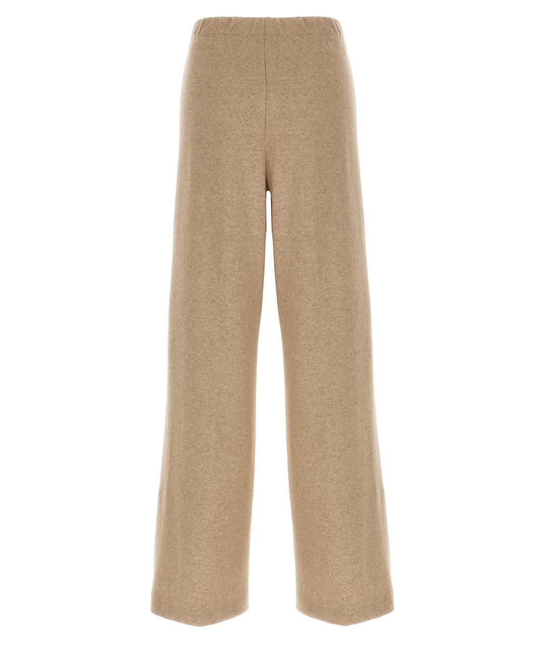 MAX MARA Бежевые кашемировые прямые брюки, фото 2