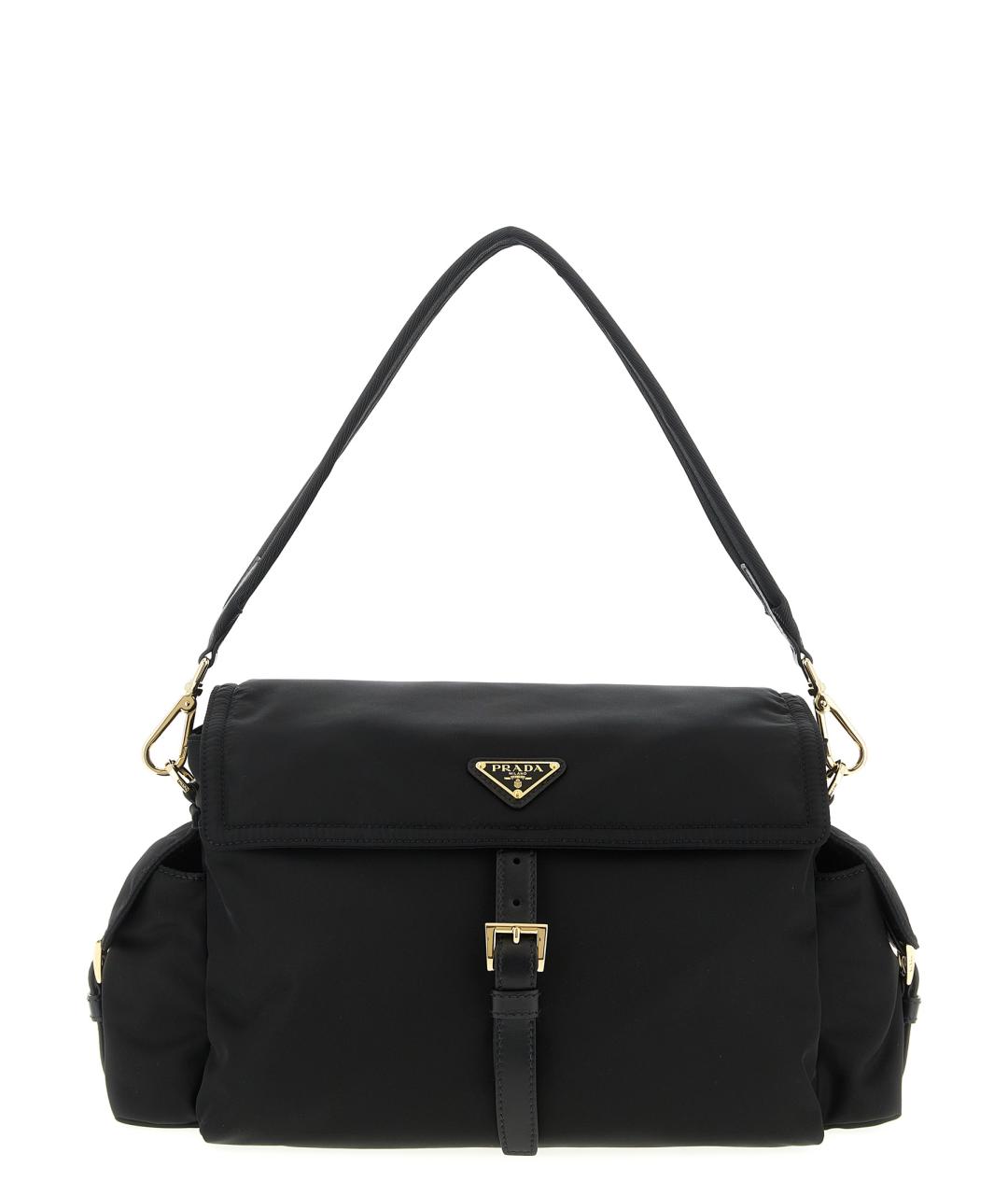 PRADA Черная синтетическая сумка через плечо, фото 1
