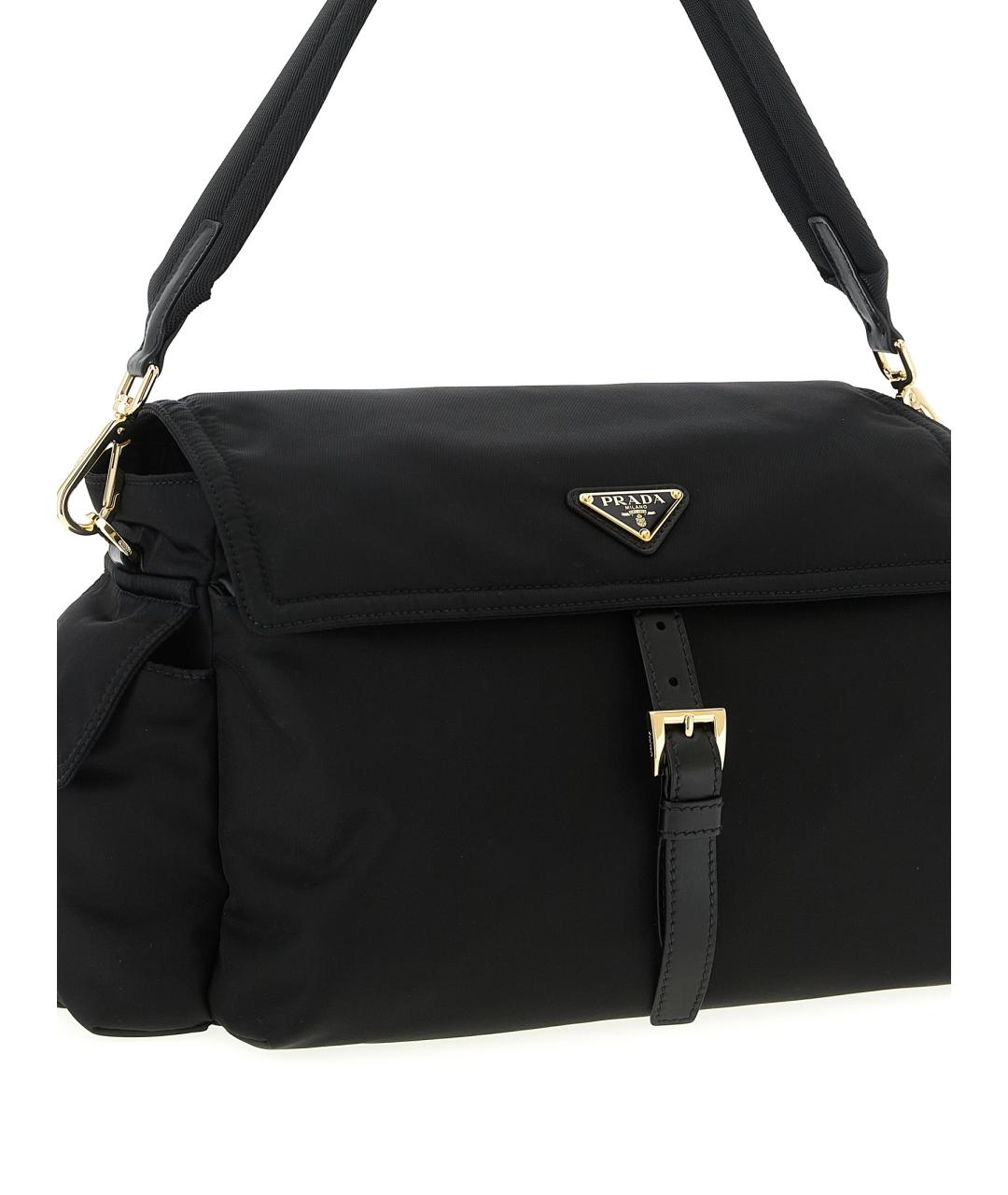 PRADA Черная синтетическая сумка через плечо, фото 3