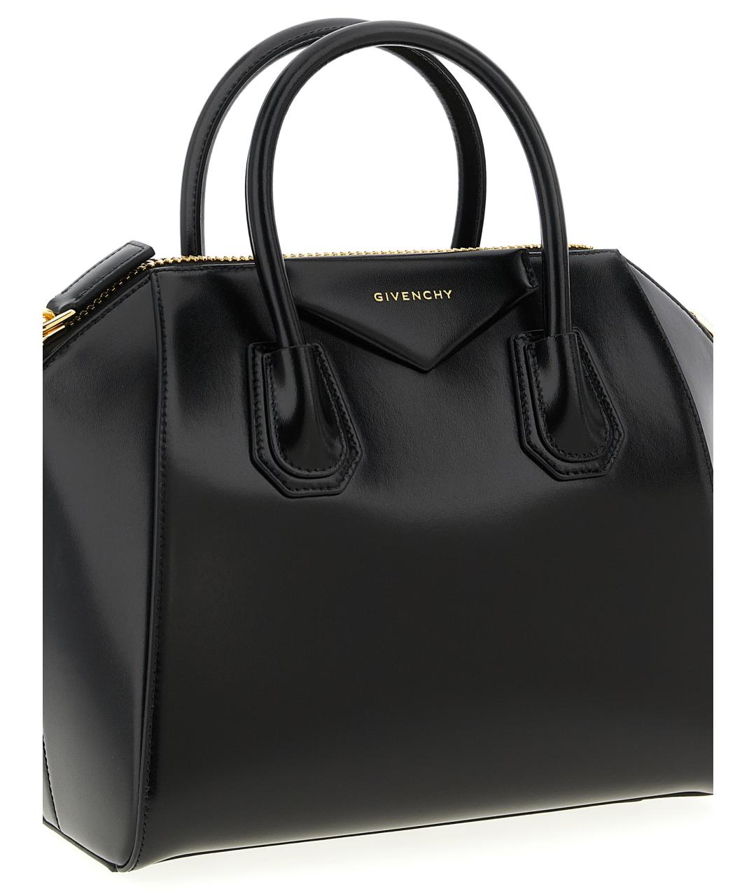 GIVENCHY Черная кожаная сумка с короткими ручками, фото 3