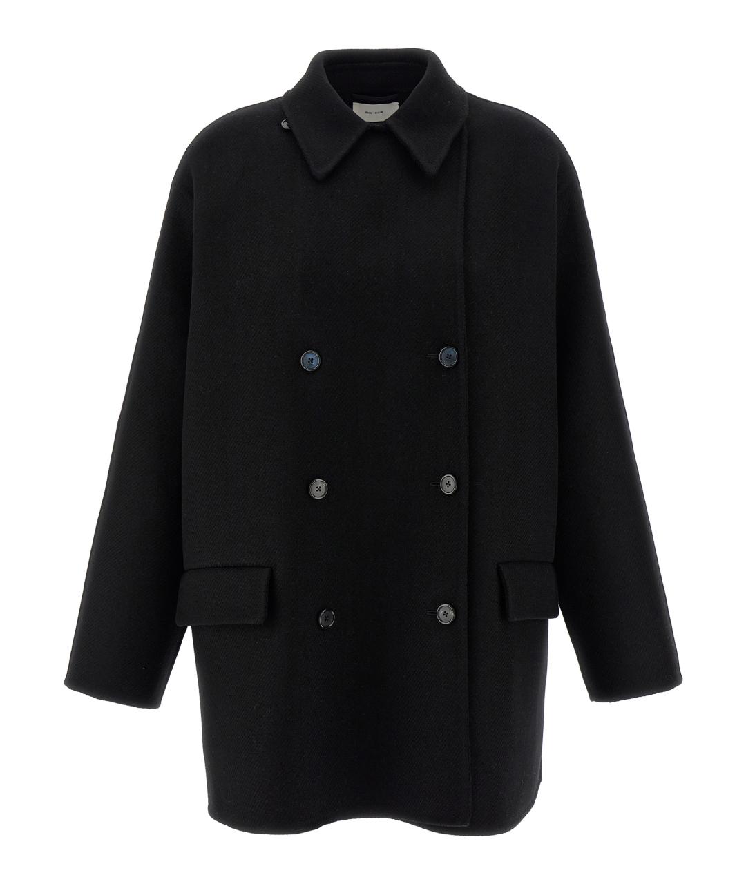 THE ROW Черное шерстяное пальто, фото 2