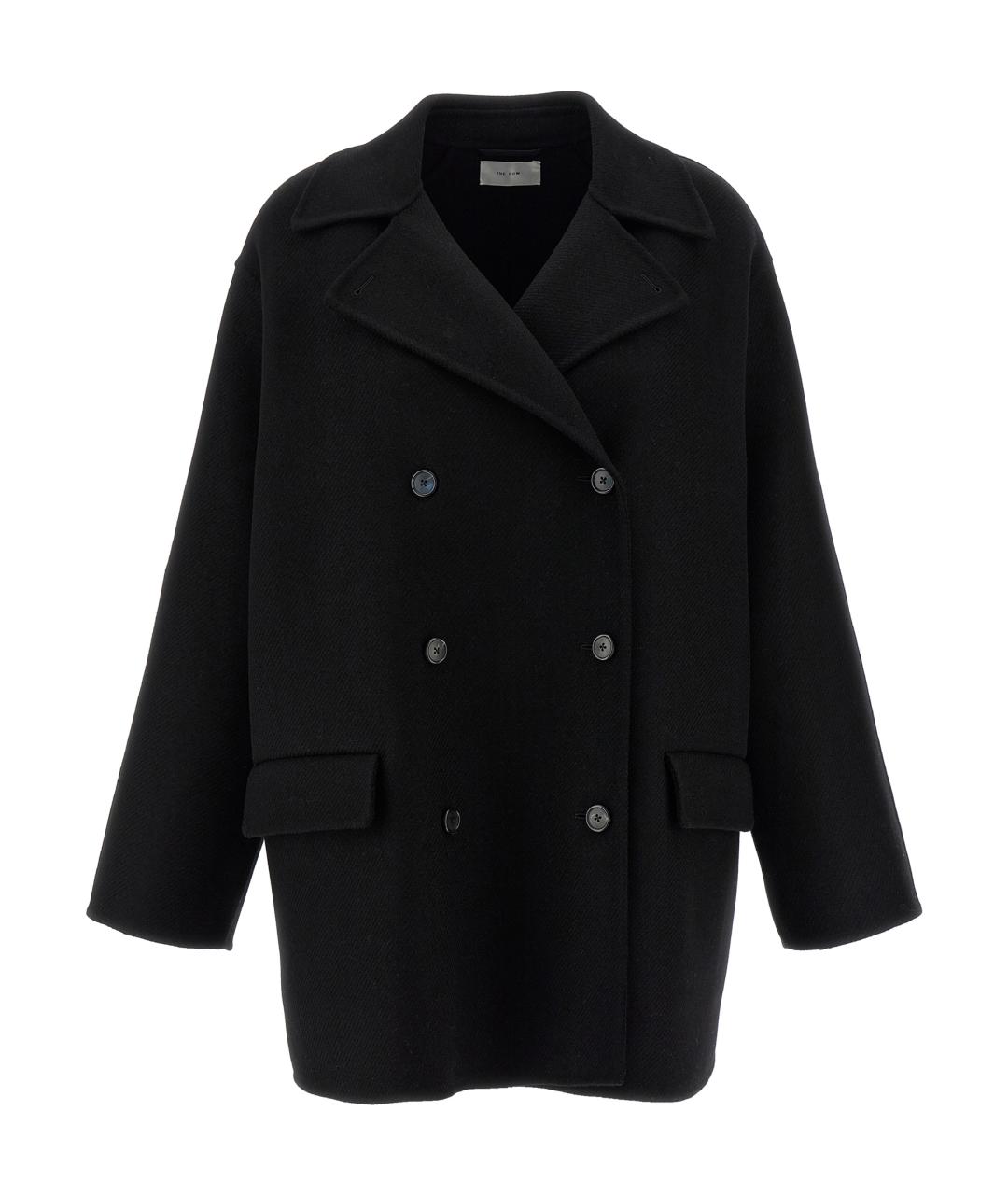 THE ROW Черное шерстяное пальто, фото 1