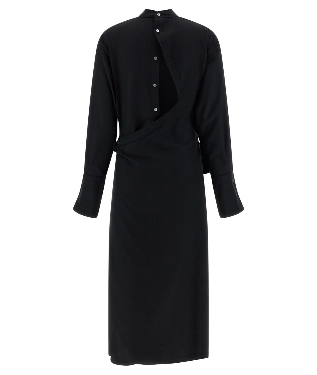 THE ROW Черное шерстяное повседневное платье, фото 2