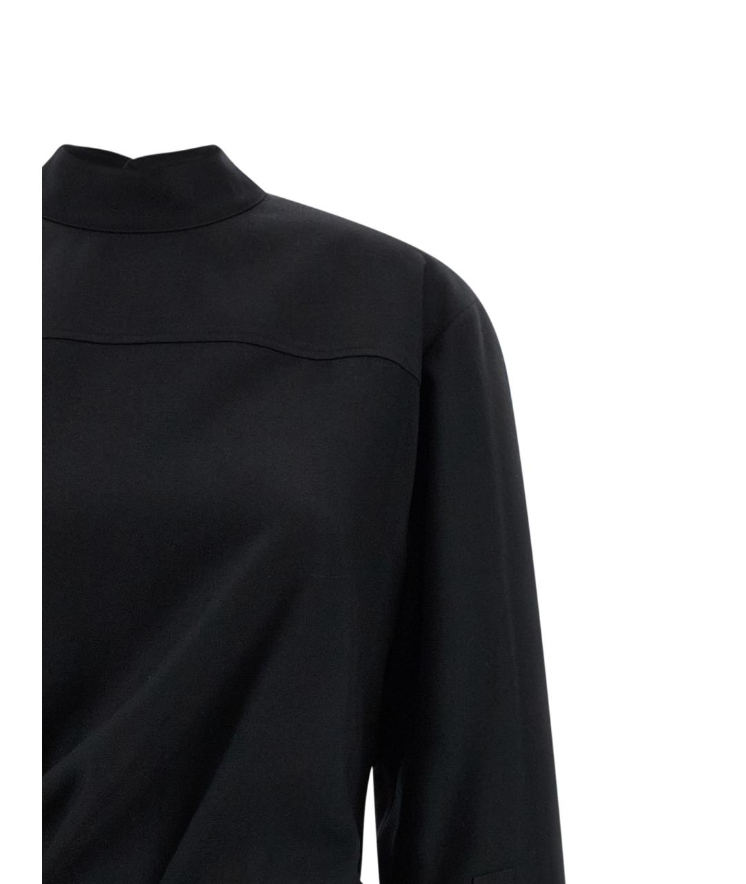 THE ROW Черное шерстяное повседневное платье, фото 3