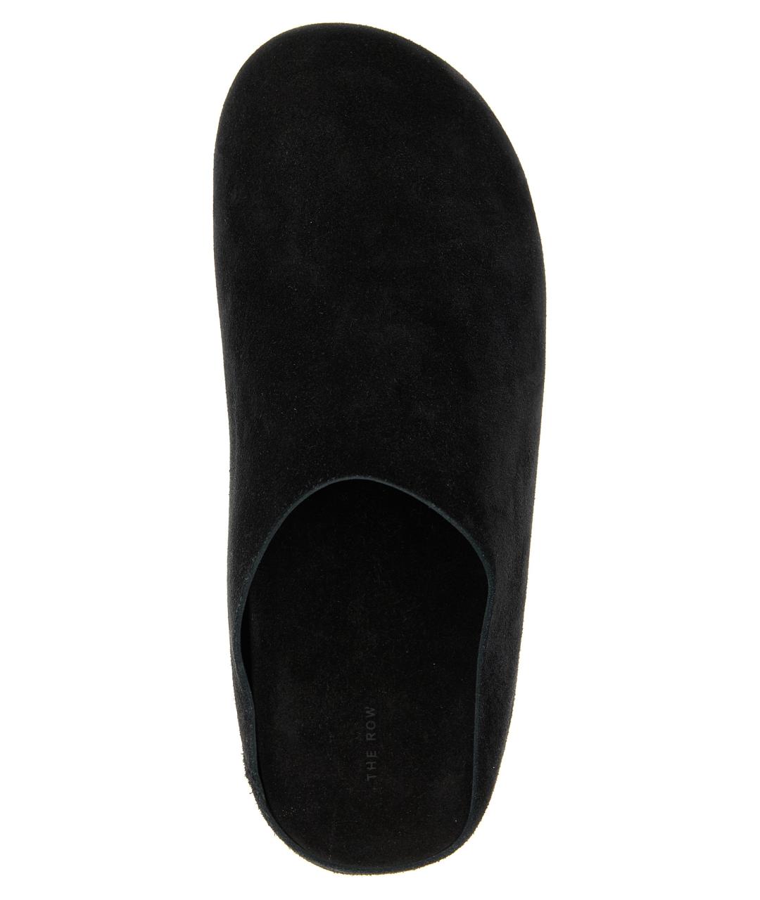 THE ROW Черные кожаные шлепанцы, фото 4