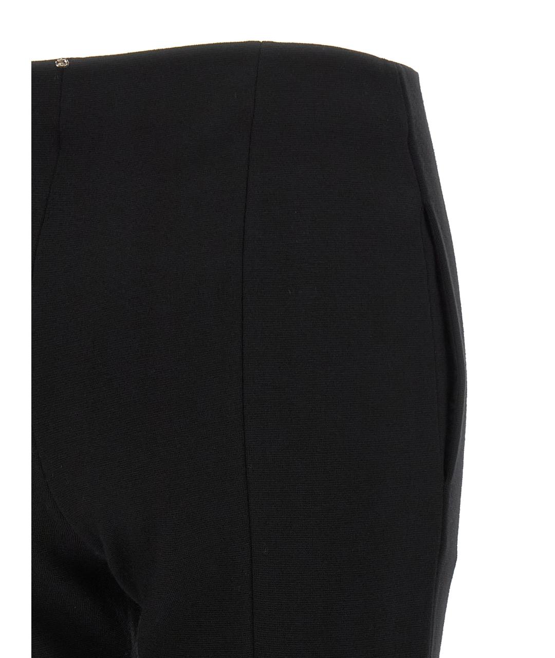 SPORTMAX Черные вискозные прямые брюки, фото 4