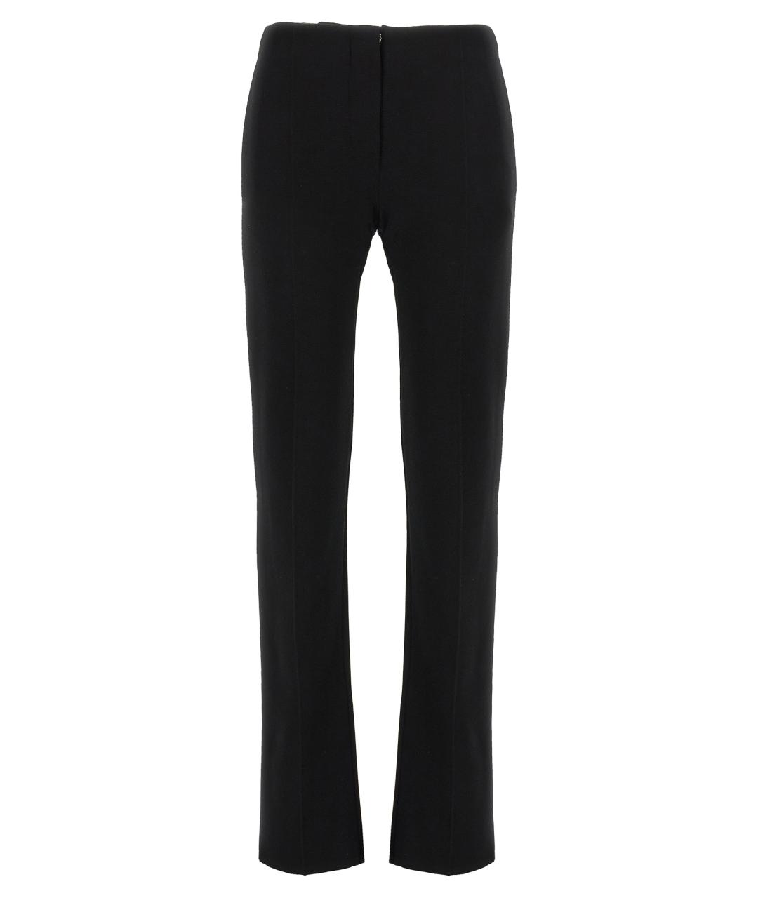 SPORTMAX Черные вискозные прямые брюки, фото 1