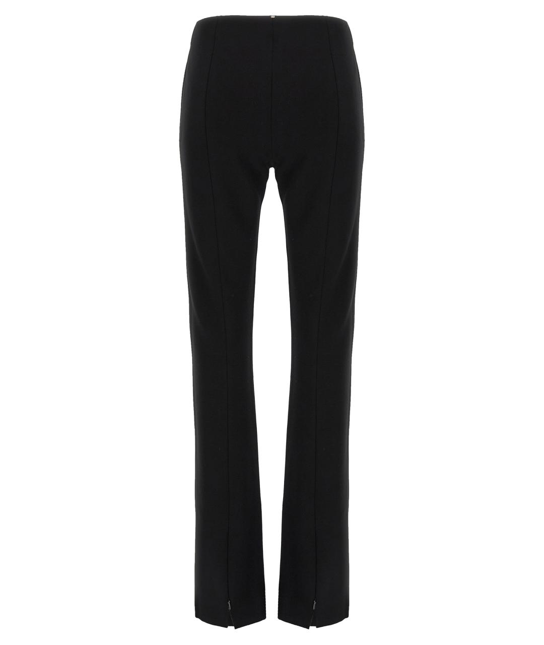 SPORTMAX Черные вискозные прямые брюки, фото 2