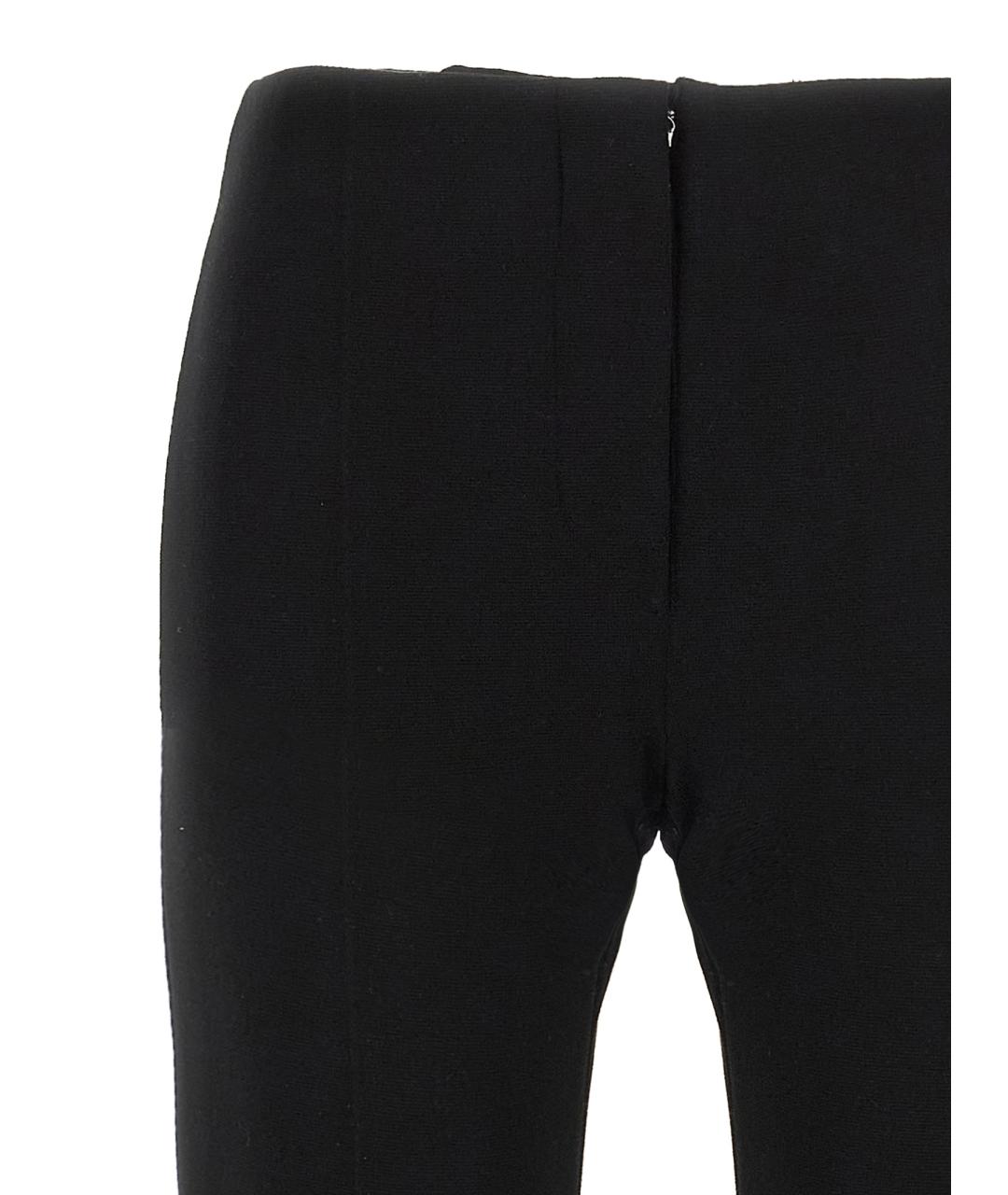 SPORTMAX Черные вискозные прямые брюки, фото 3