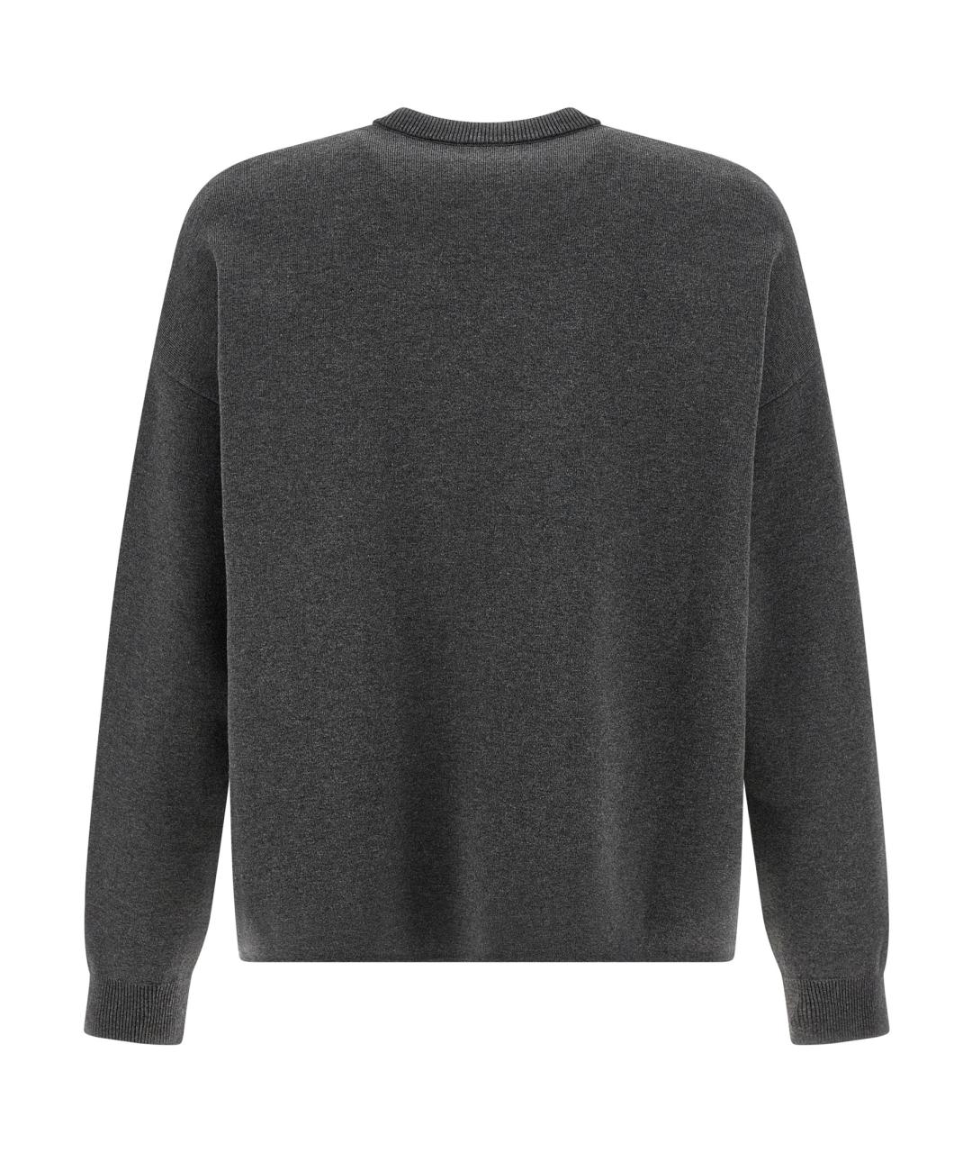 LOEWE Серый хлопковый джемпер / свитер, фото 2