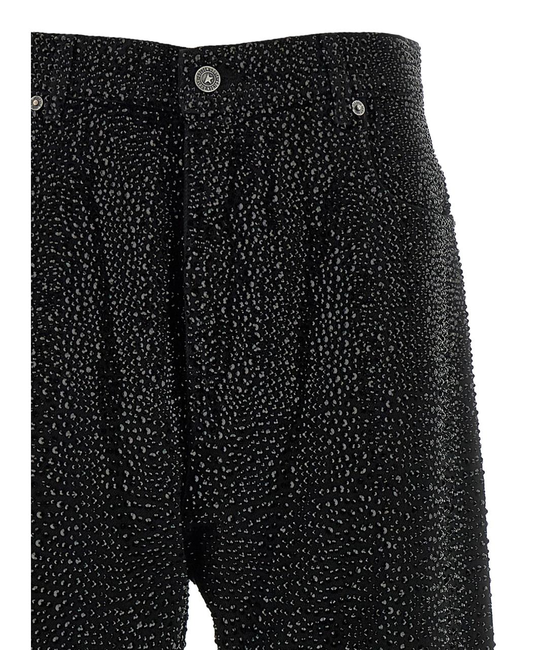 GOLDEN GOOSE DELUXE BRAND Черные хлопковые прямые джинсы, фото 3