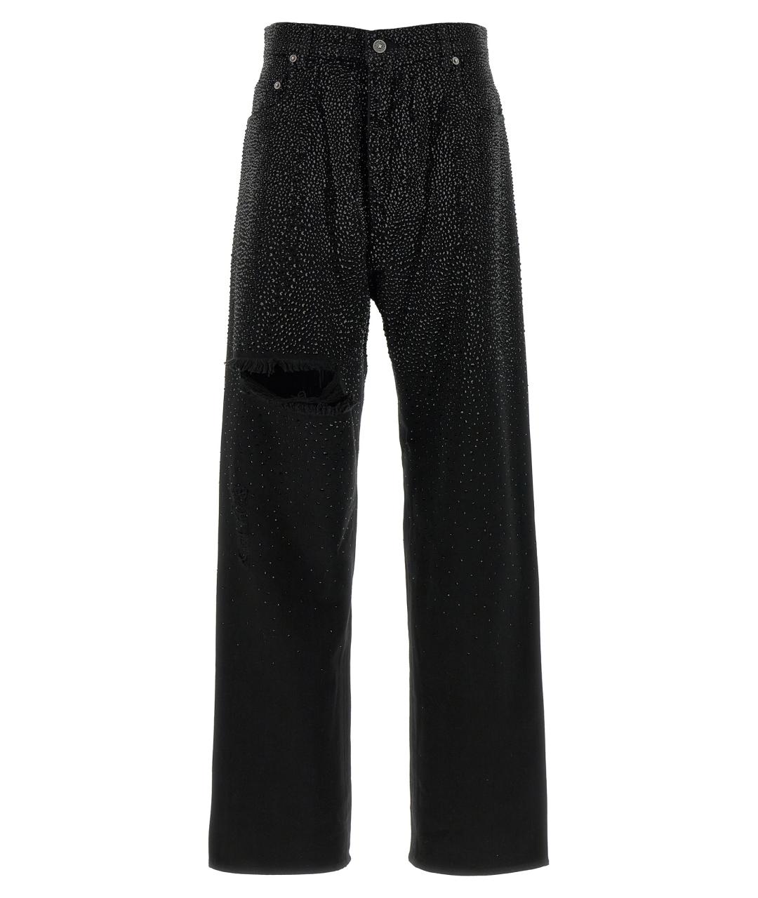 GOLDEN GOOSE DELUXE BRAND Черные хлопковые прямые джинсы, фото 1