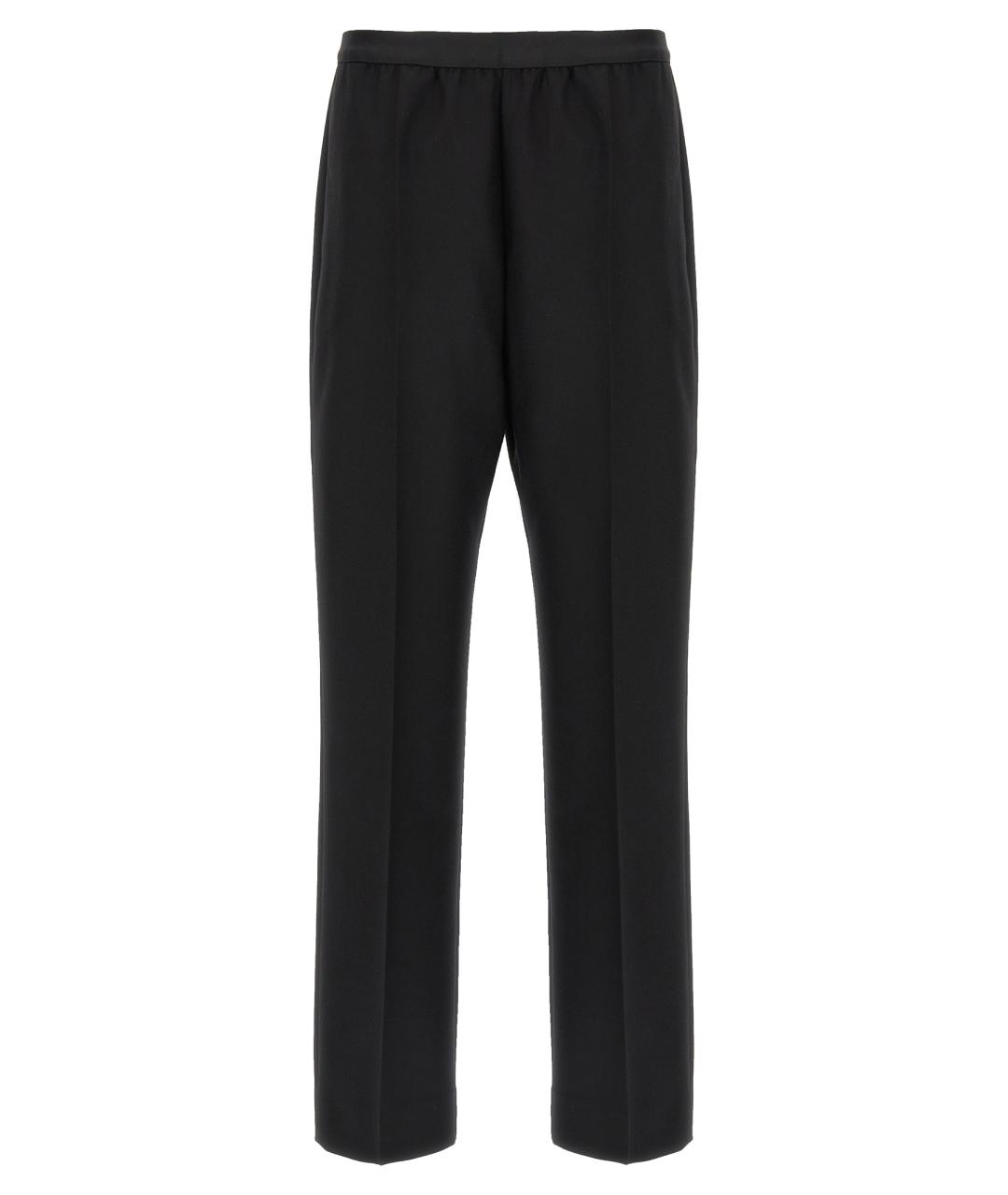 MAISON MARGIELA Черные шерстяные прямые брюки, фото 1