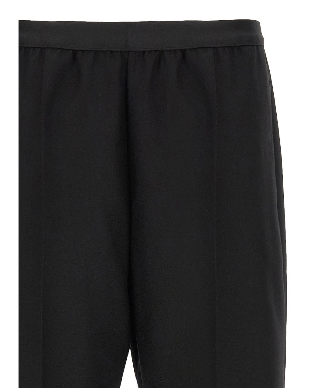 MAISON MARGIELA Черные шерстяные прямые брюки, фото 3