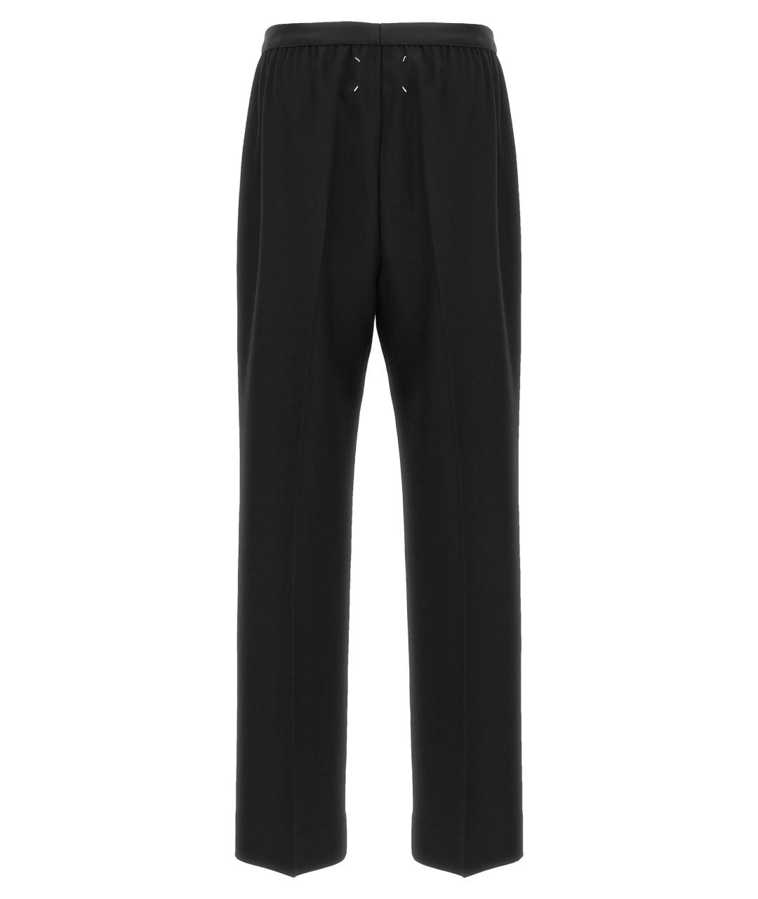 MAISON MARGIELA Черные шерстяные прямые брюки, фото 2