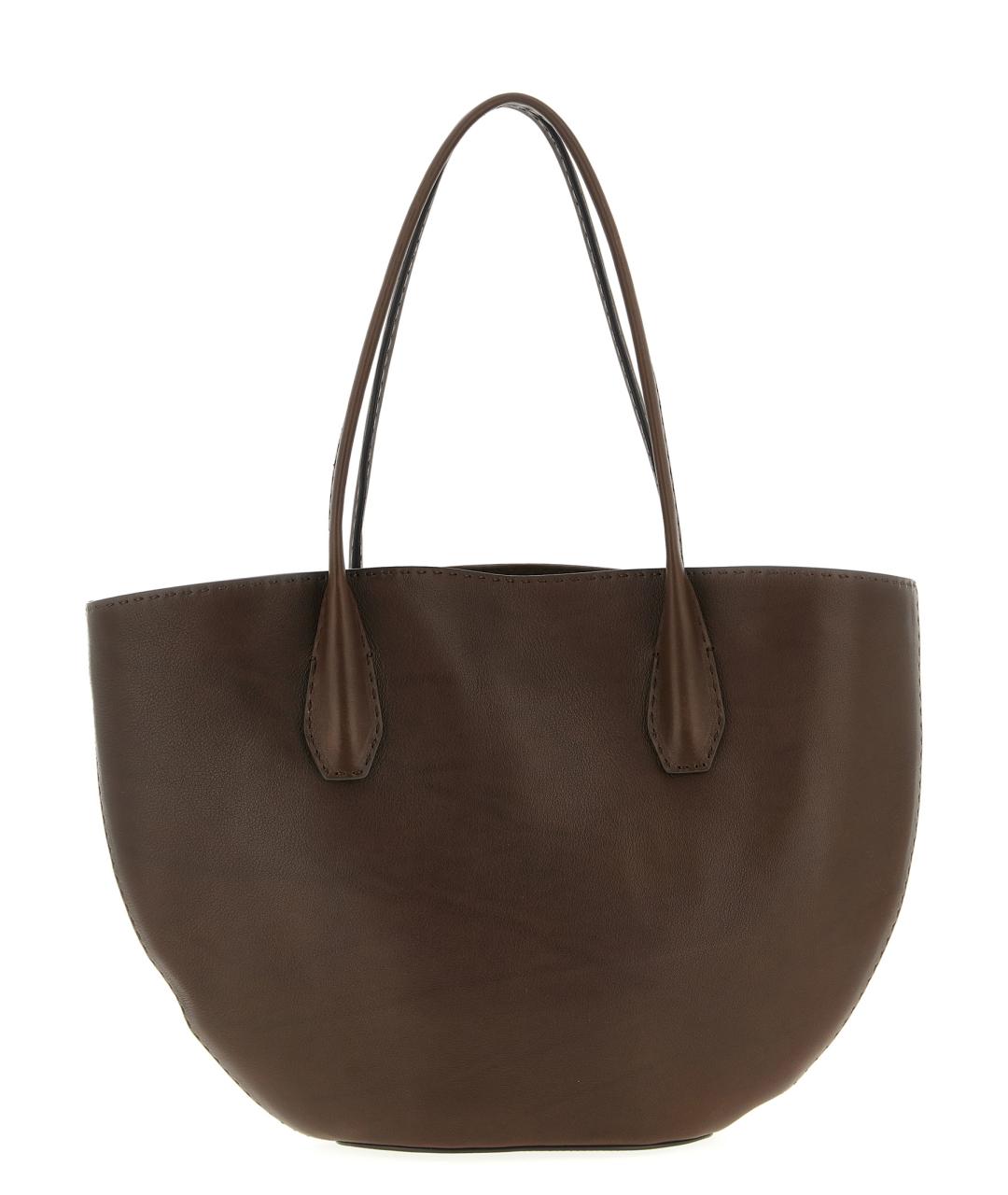 THE ROW Коричневая кожаная сумка тоут, фото 1