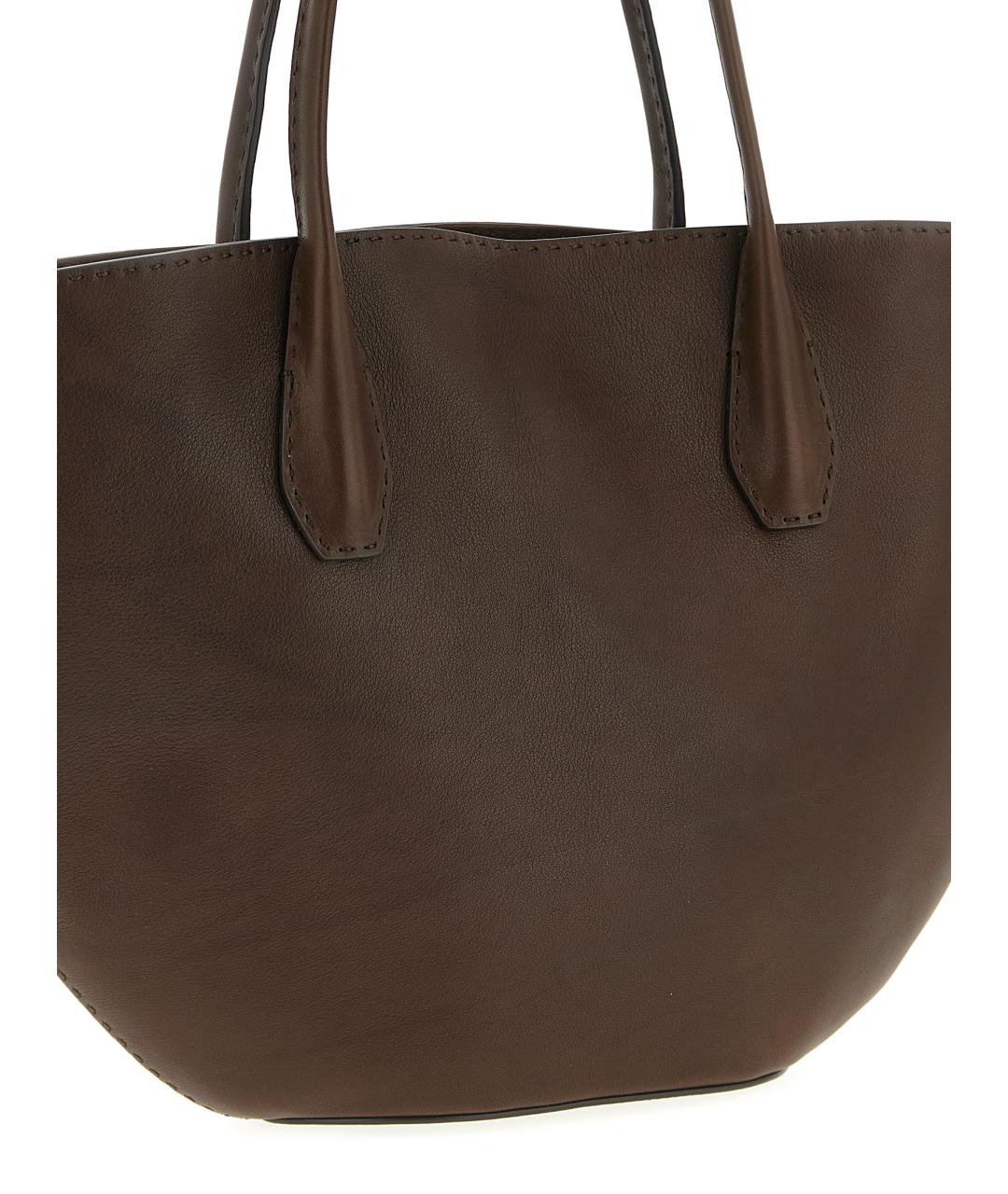 THE ROW Коричневая кожаная сумка тоут, фото 3