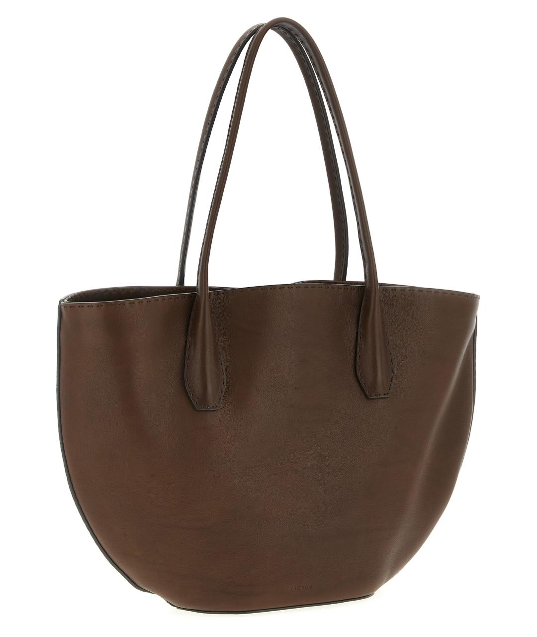 THE ROW Коричневая кожаная сумка тоут, фото 2