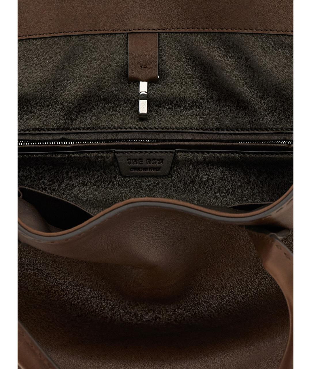 THE ROW Коричневая кожаная сумка тоут, фото 4