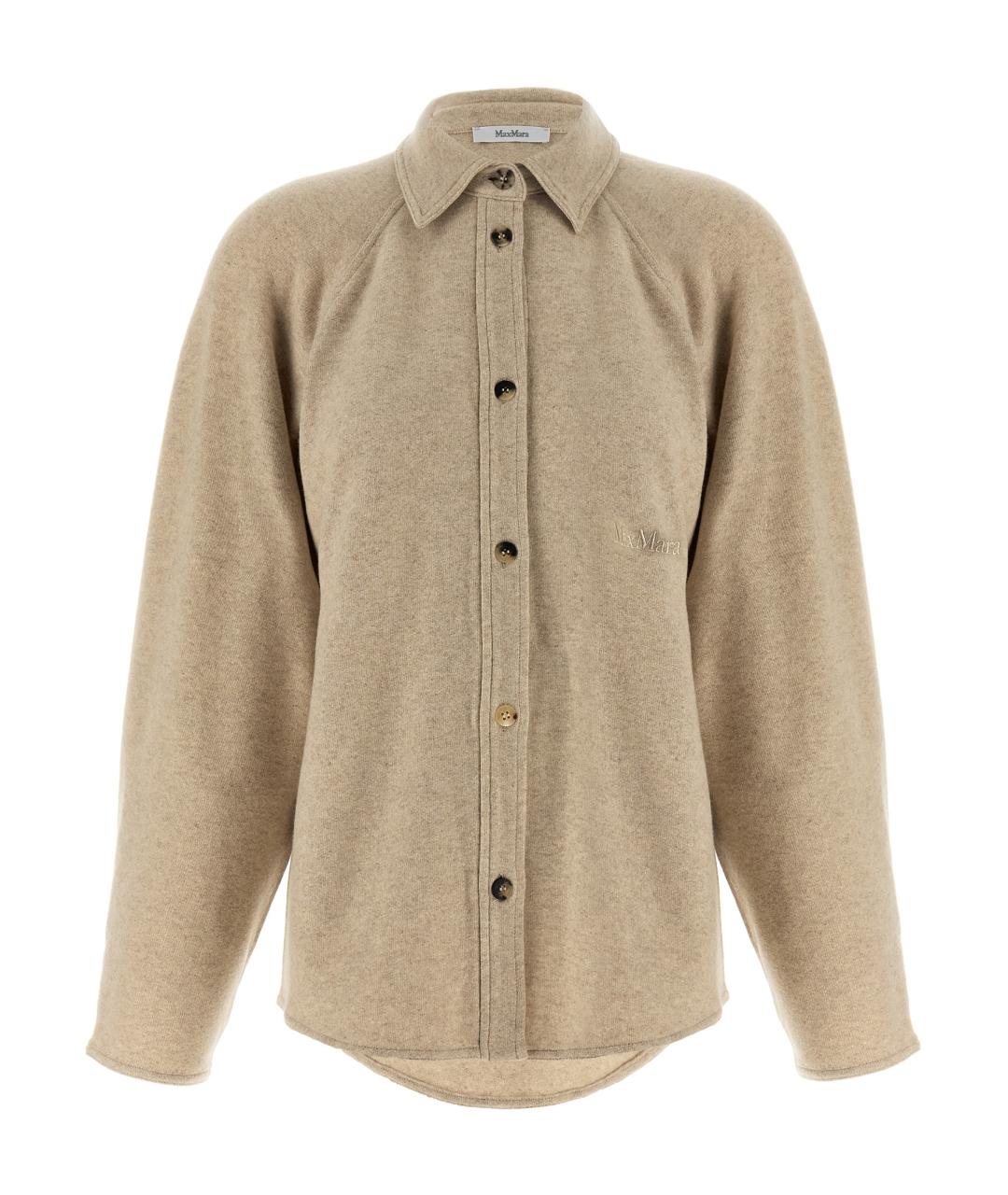 MAX MARA Бежевая кашемировая блузы, фото 1