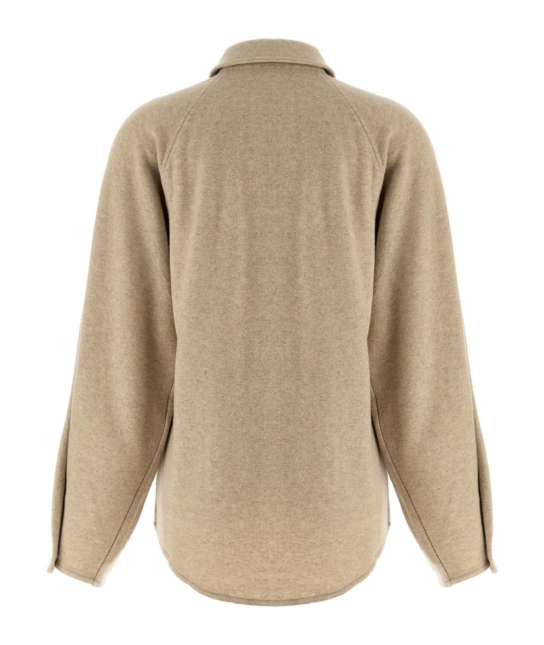 MAX MARA Бежевая кашемировая блузы, фото 2