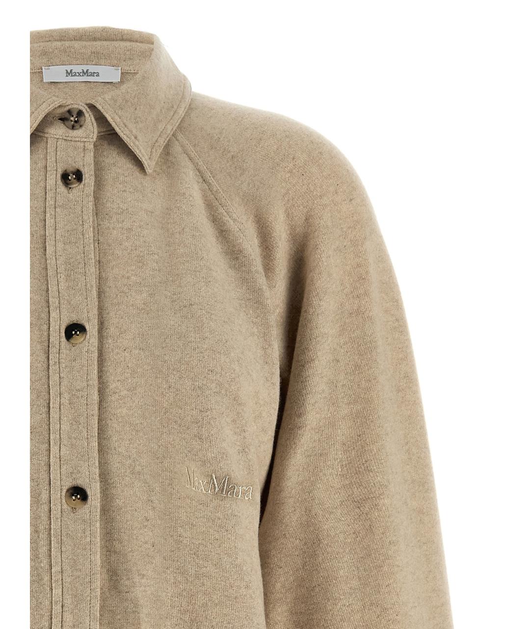 MAX MARA Бежевая кашемировая блузы, фото 3
