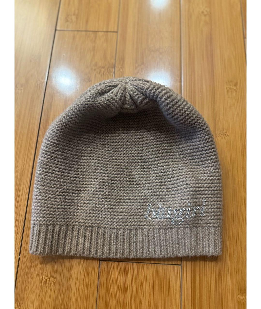 BLUGIRL Бежевая шерстяная шапка, фото 5