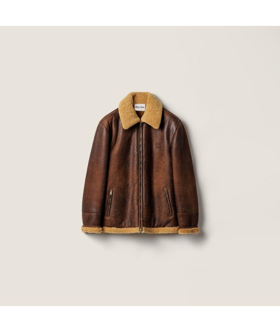 MIU MIU Коричневая дубленка, фото 4