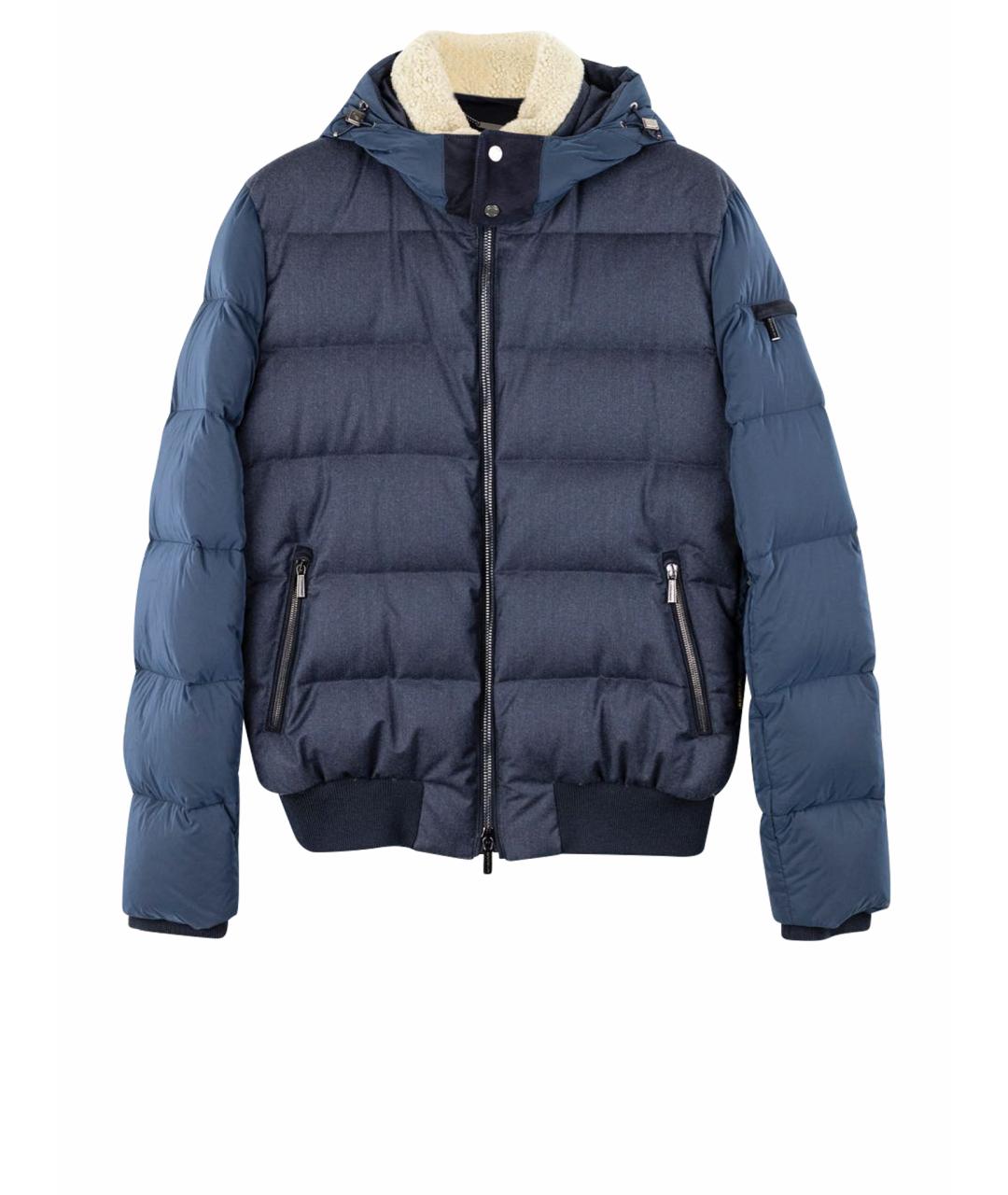 MOORER Темно-синяя шерстяная куртка, фото 1