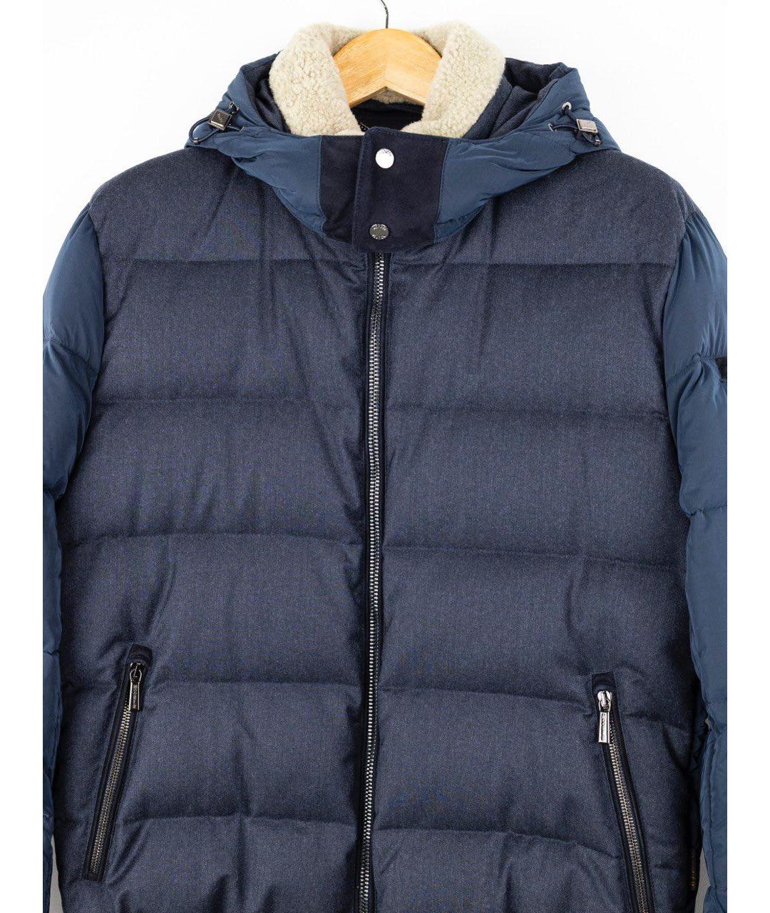 MOORER Темно-синяя шерстяная куртка, фото 3