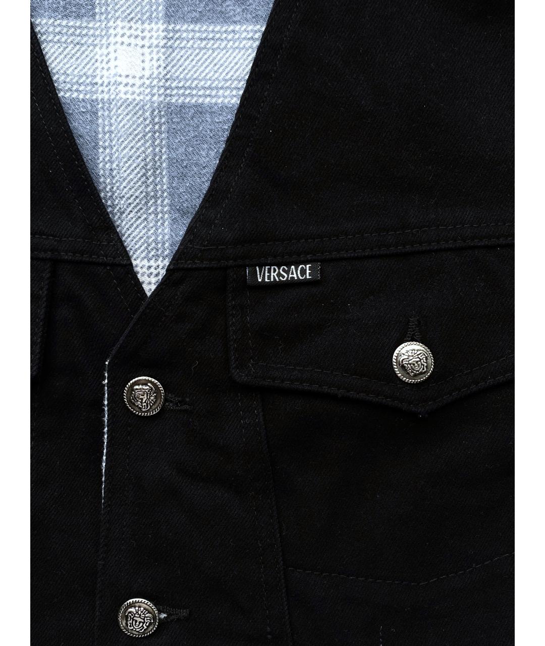 VERSACE JEANS COUTURE Черный хлопковый жилет, фото 3