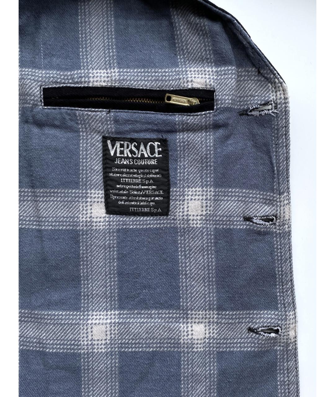 VERSACE JEANS COUTURE Черный хлопковый жилет, фото 6