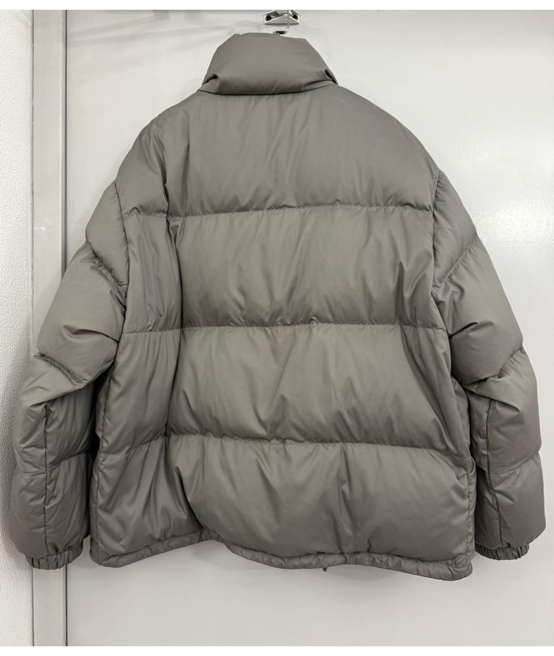 MIU MIU Серый полиэстеровый пуховик, фото 2
