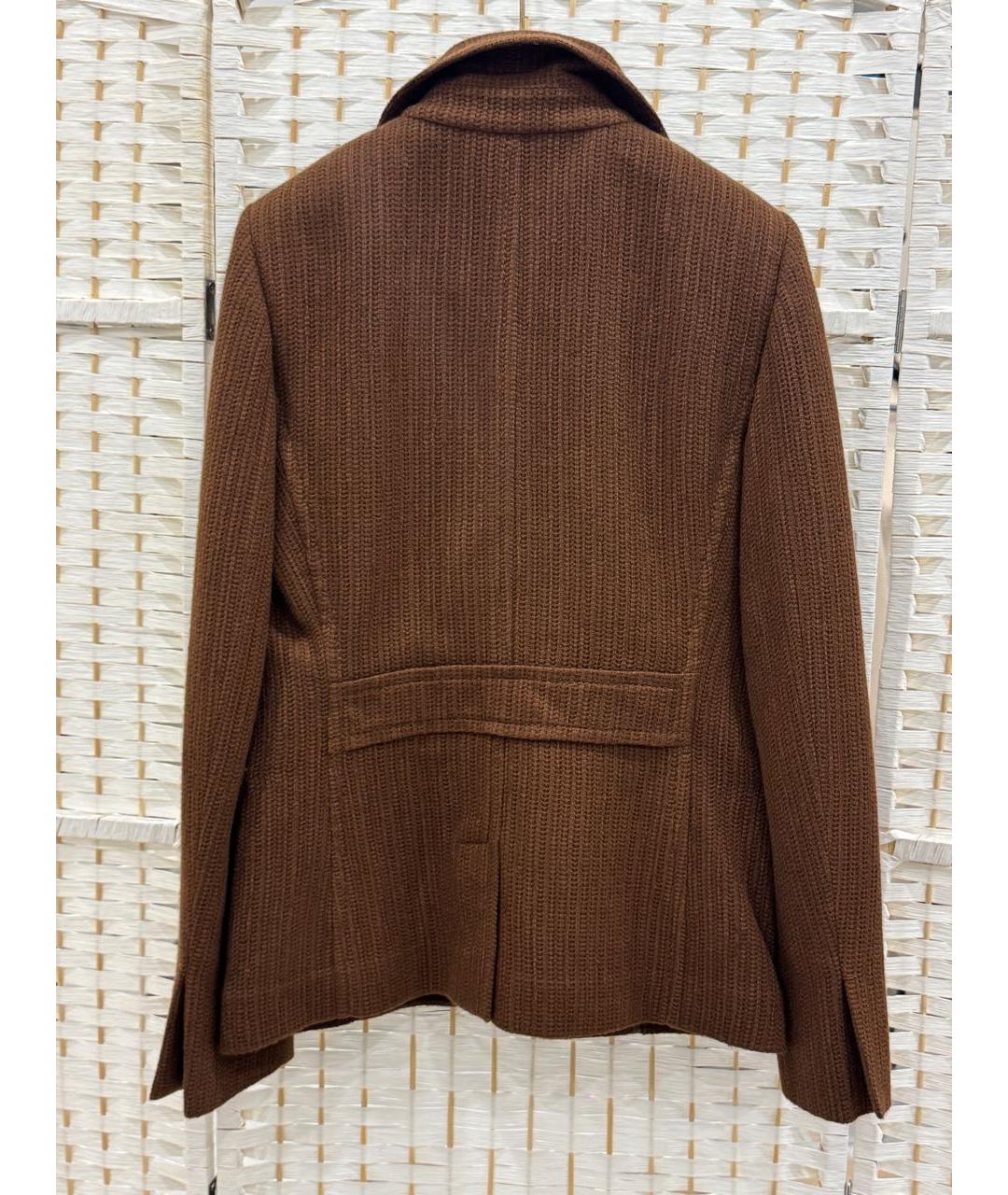 LORO PIANA Коричневый кашемировый жакет/пиджак, фото 2