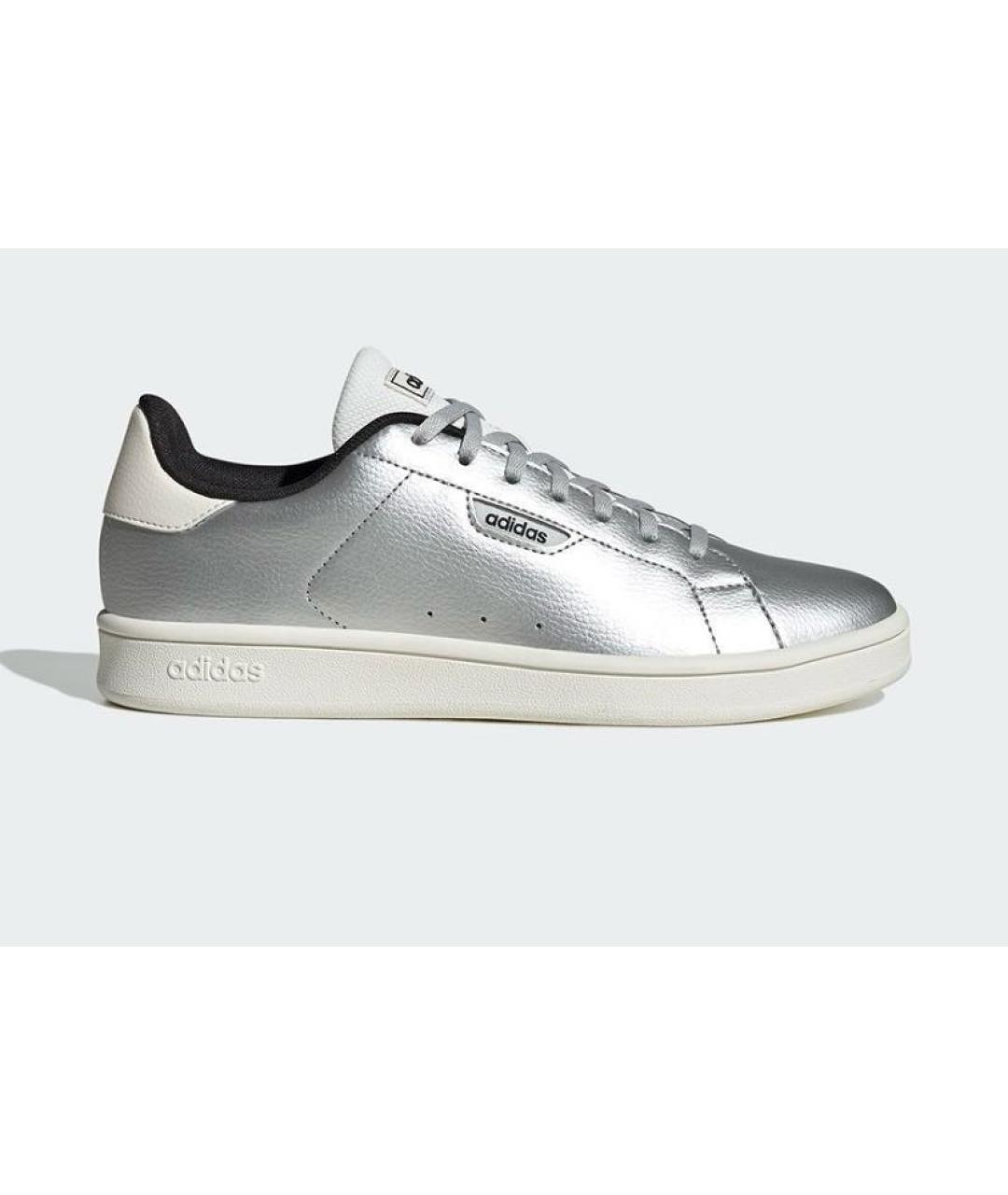ADIDAS Серебряные кожаные кроссовки, фото 9