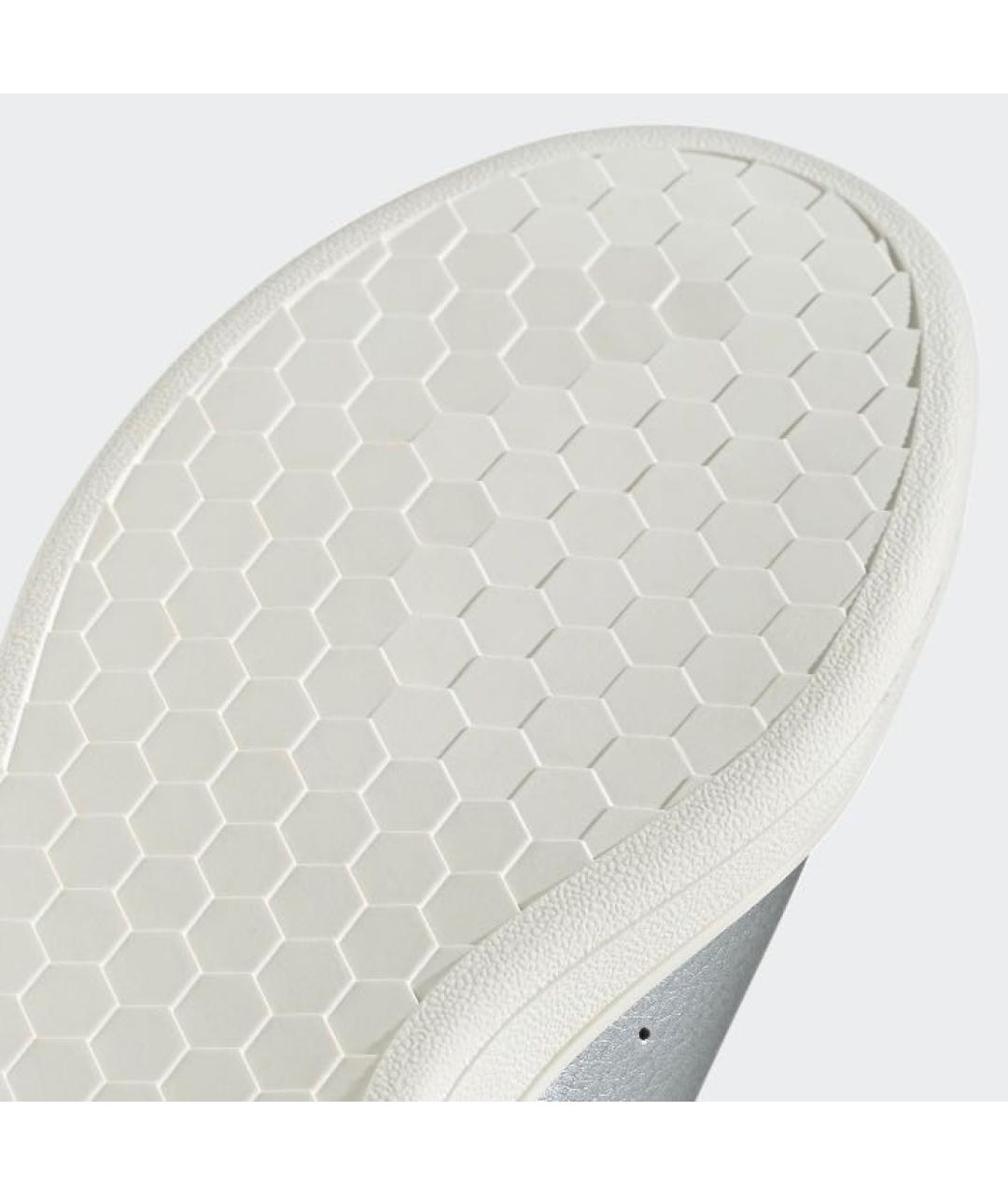 ADIDAS Серебряные кожаные кроссовки, фото 7