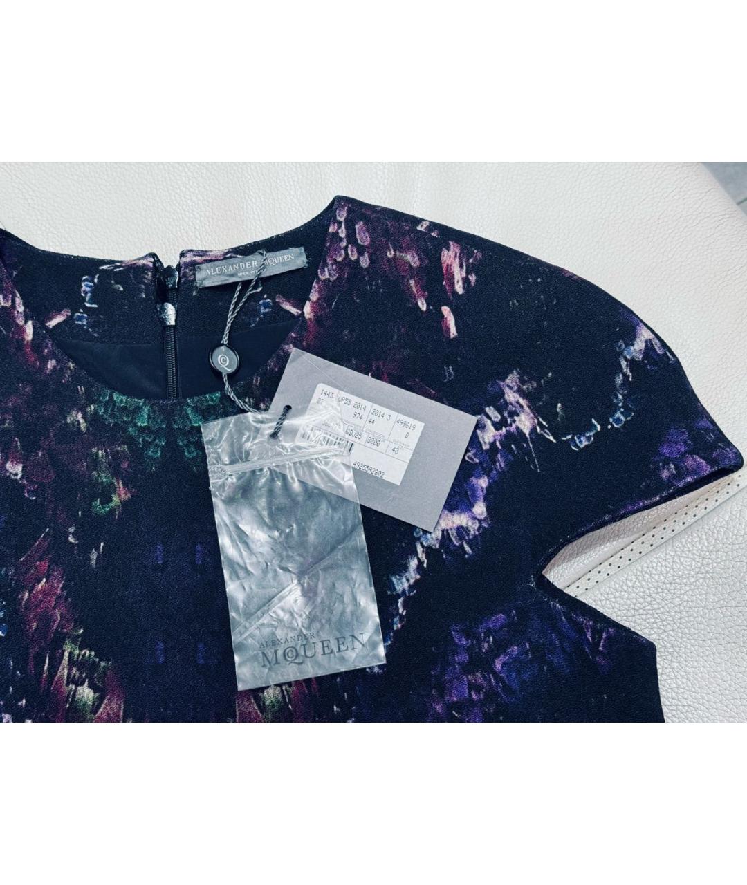 ALEXANDER MCQUEEN Черное шерстяное коктейльное платье, фото 4