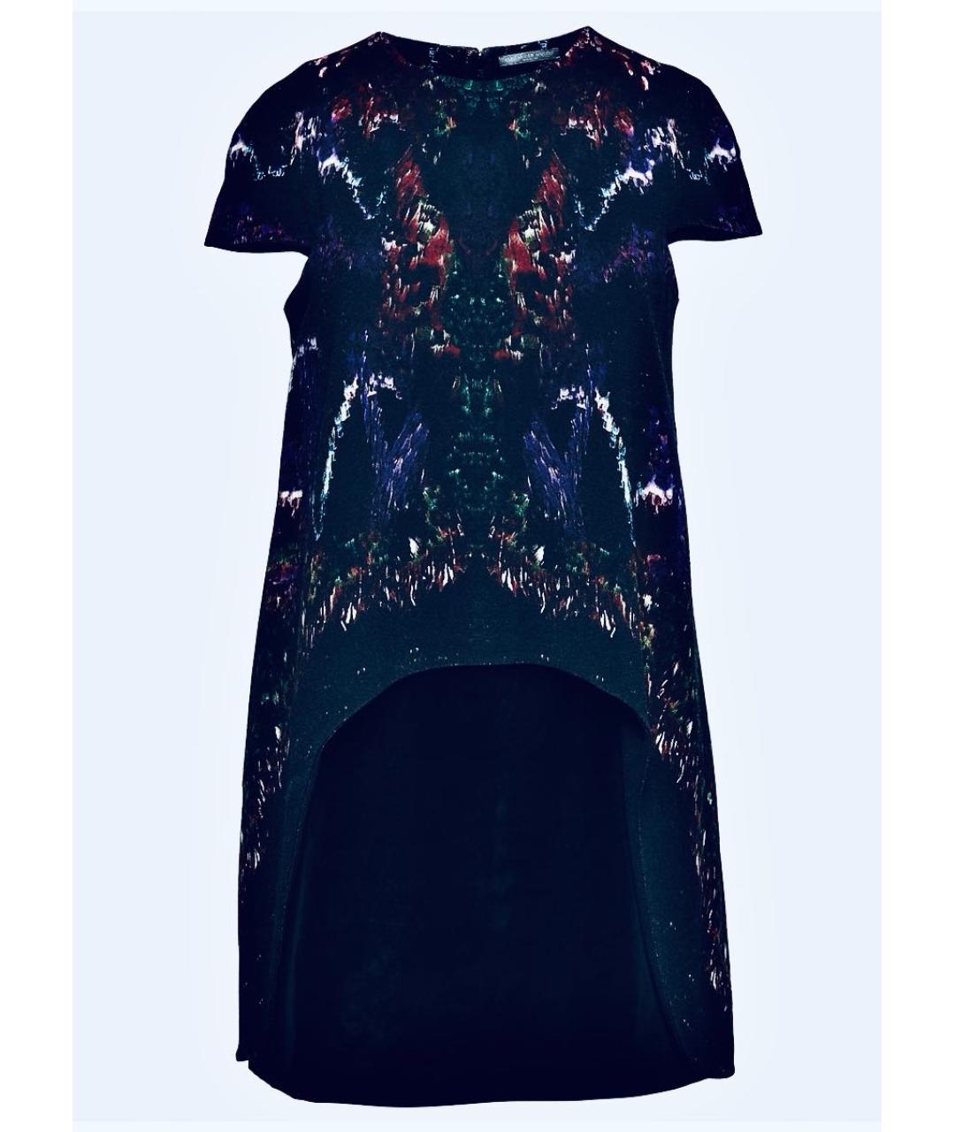 ALEXANDER MCQUEEN Черное шерстяное коктейльное платье, фото 7