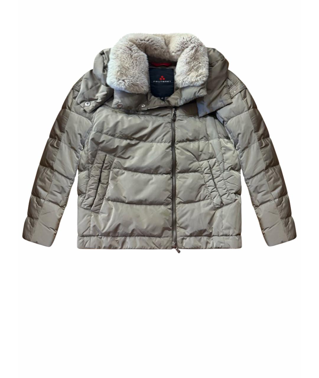 PEUTEREY Бежевый полиэстеровый пуховик, фото 1