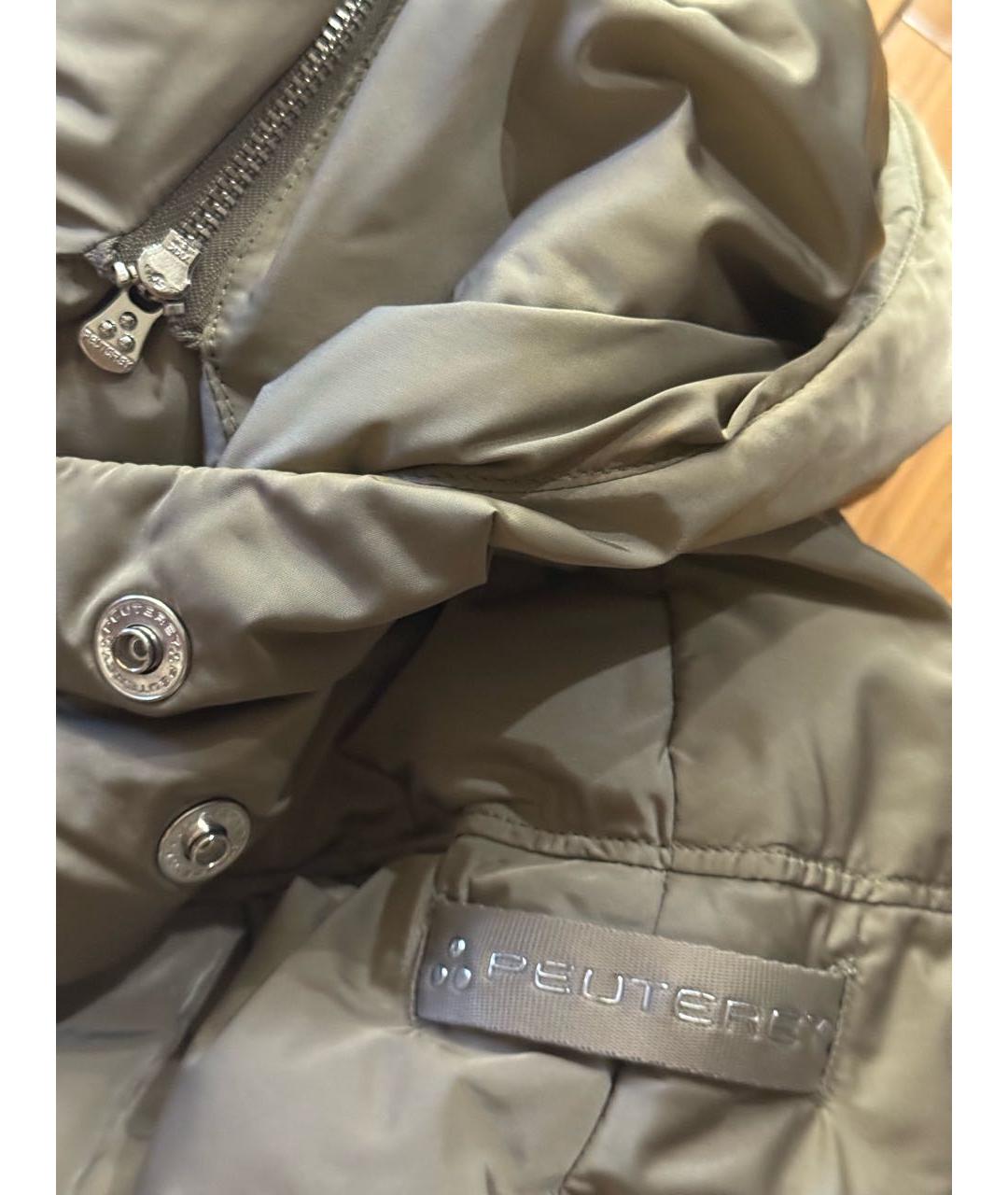 PEUTEREY Бежевый полиэстеровый пуховик, фото 4